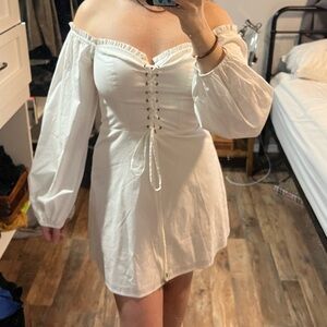 Majorelle adjustable shoulder mini dress